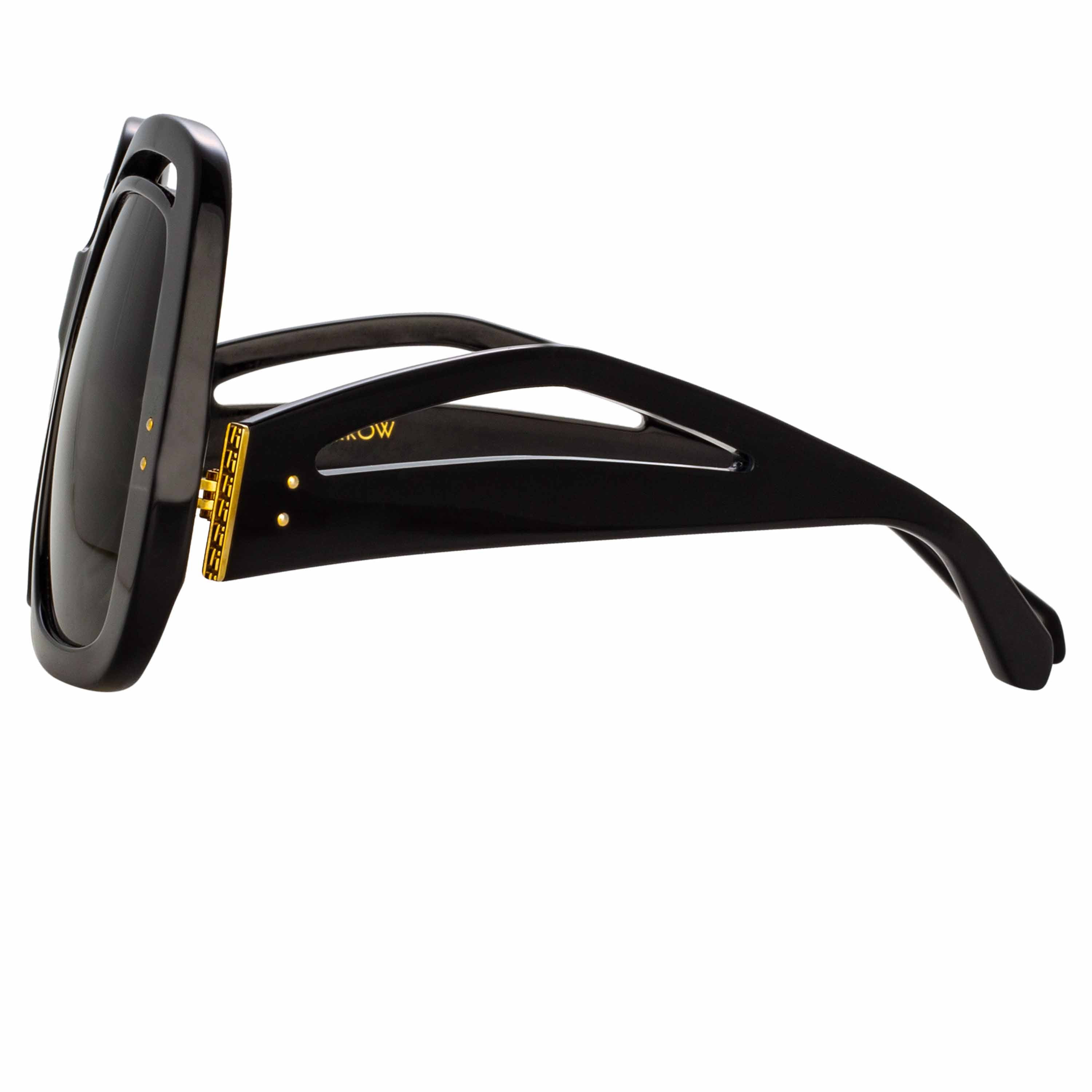 RENATA OVERSIZED SUNGLASSES IN BLACK - 3