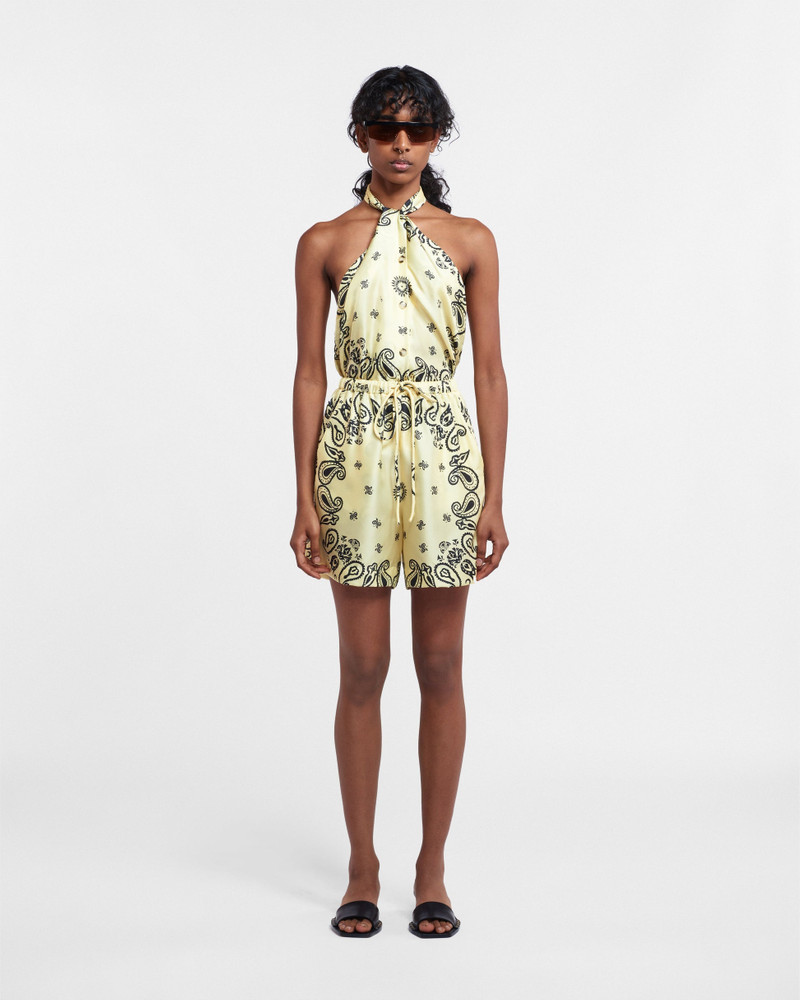 Printed Silk-Twill Shorts 1