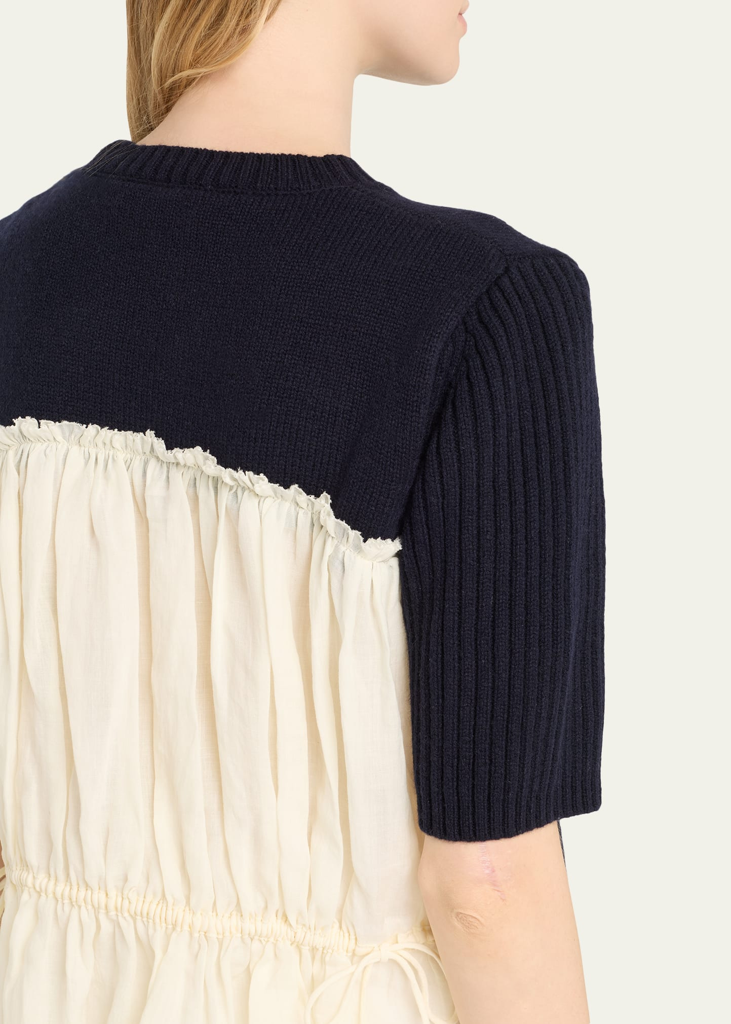 Mallory Short-Sleeve Combo Sweater - 5