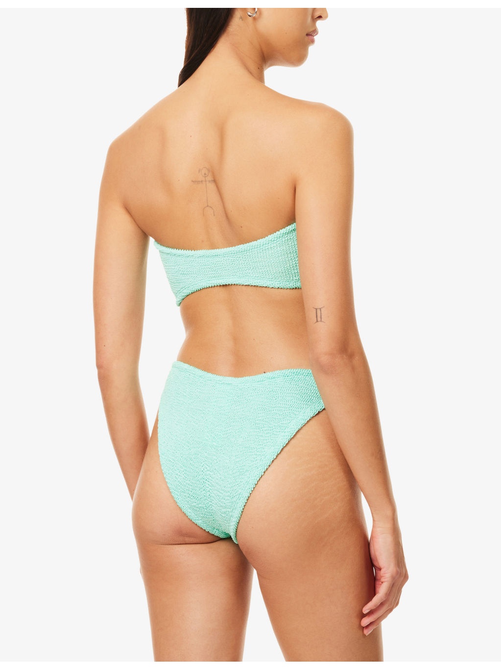 Gloria Pearly-Hoop Seersucker Bikini Set - 3