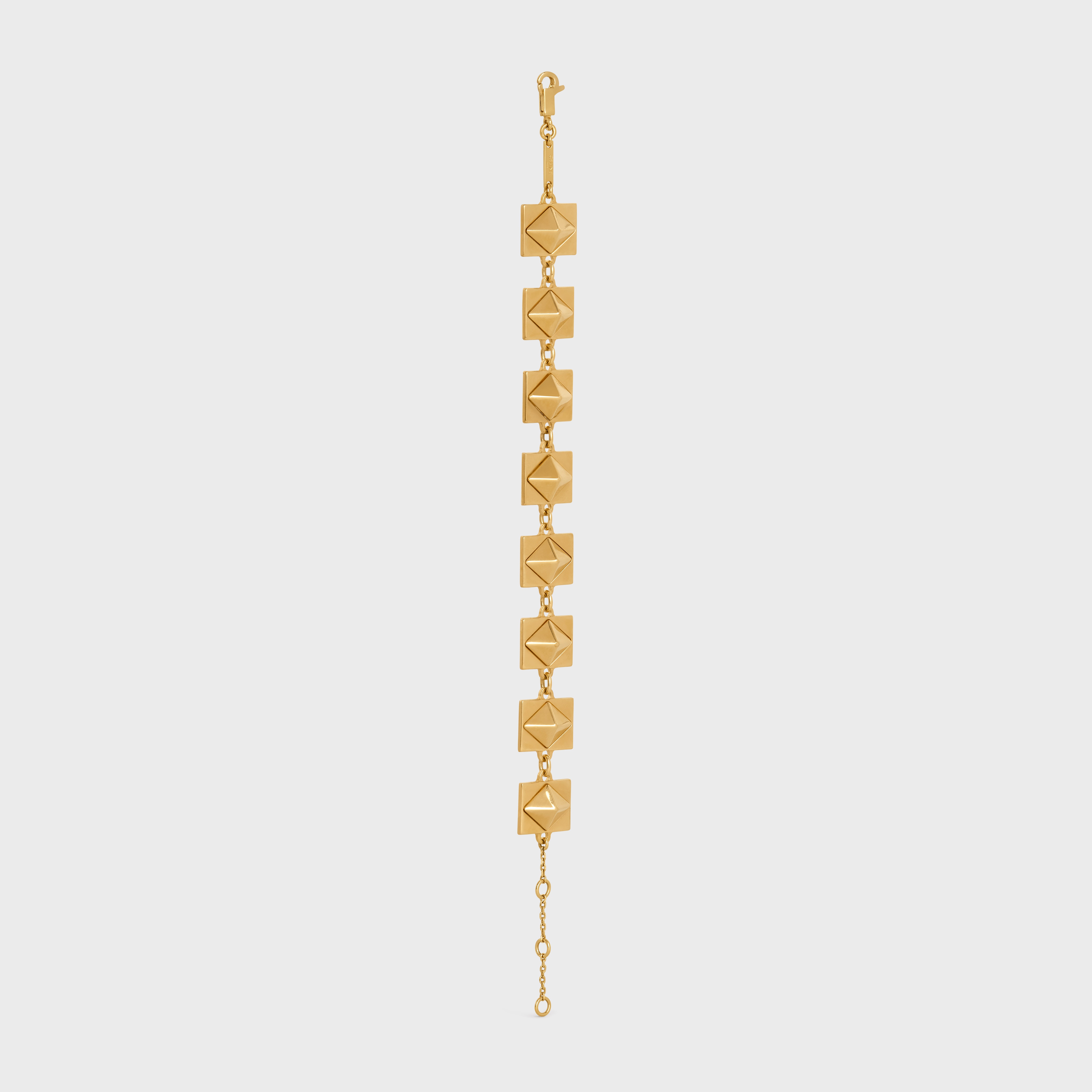 Celine Stud Plate Bracelet in Brass with Gold Finish - 3