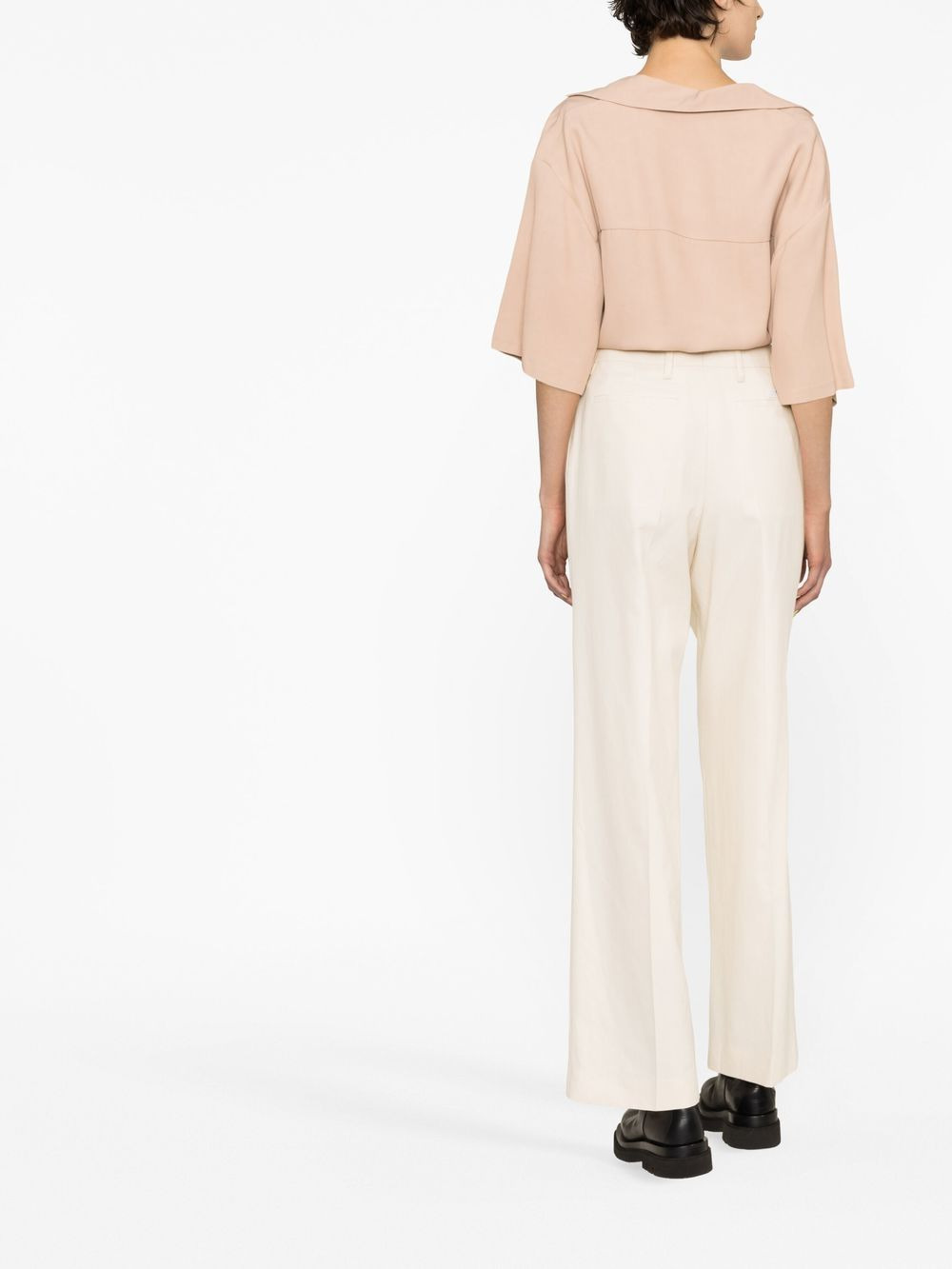 pressed-crease tailored trousers - 4
