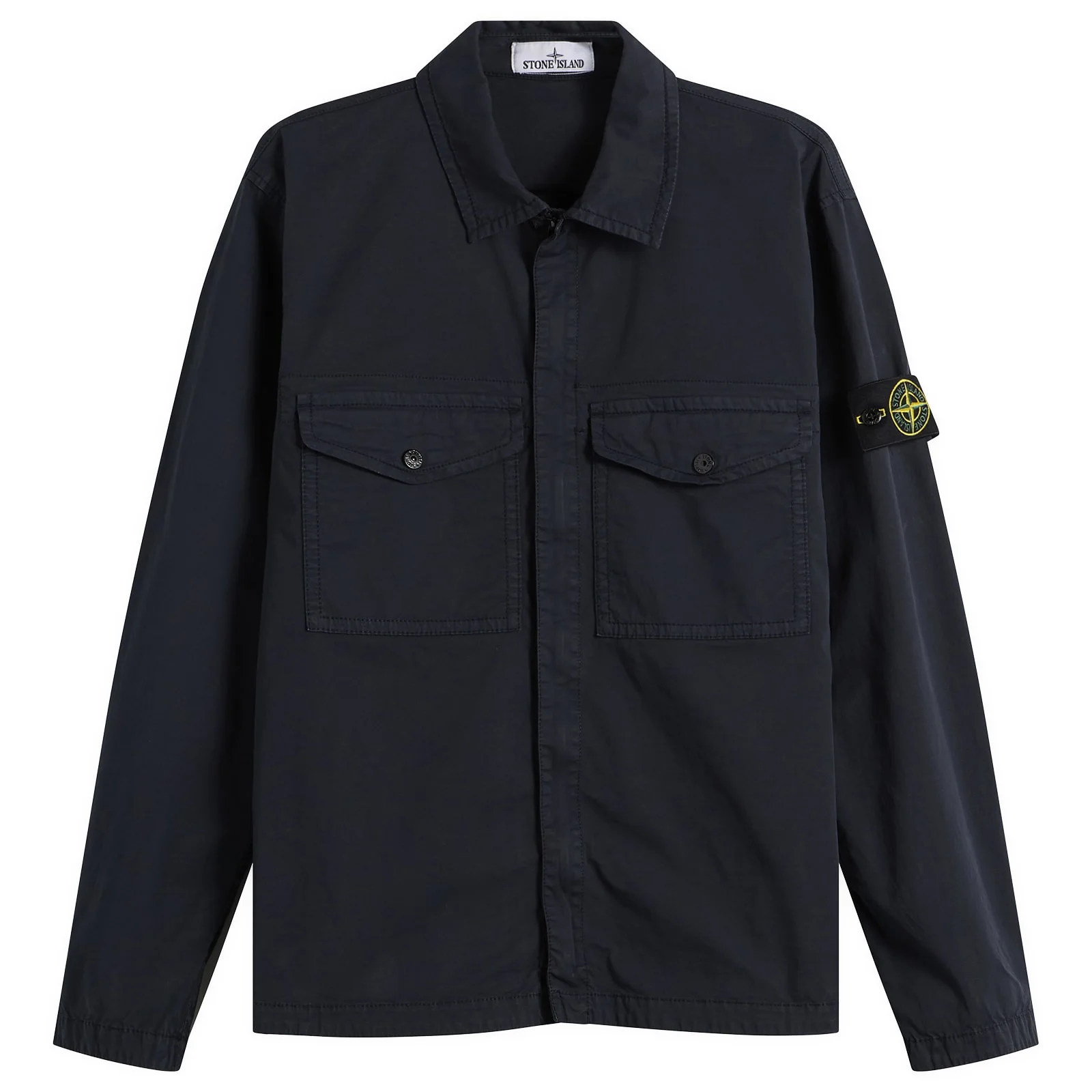 Stone Island Organic Cotton Twill Zip Shirt Jacket - 1
