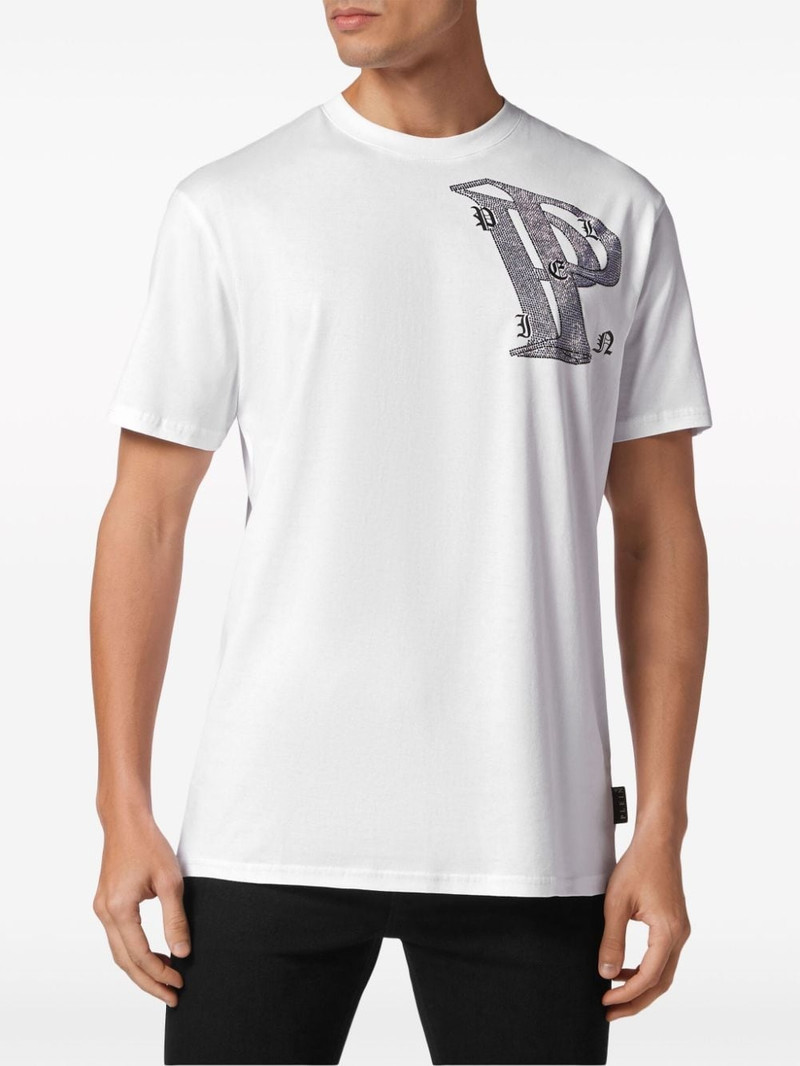 rhinestone-embellished cotton T-shirt 3