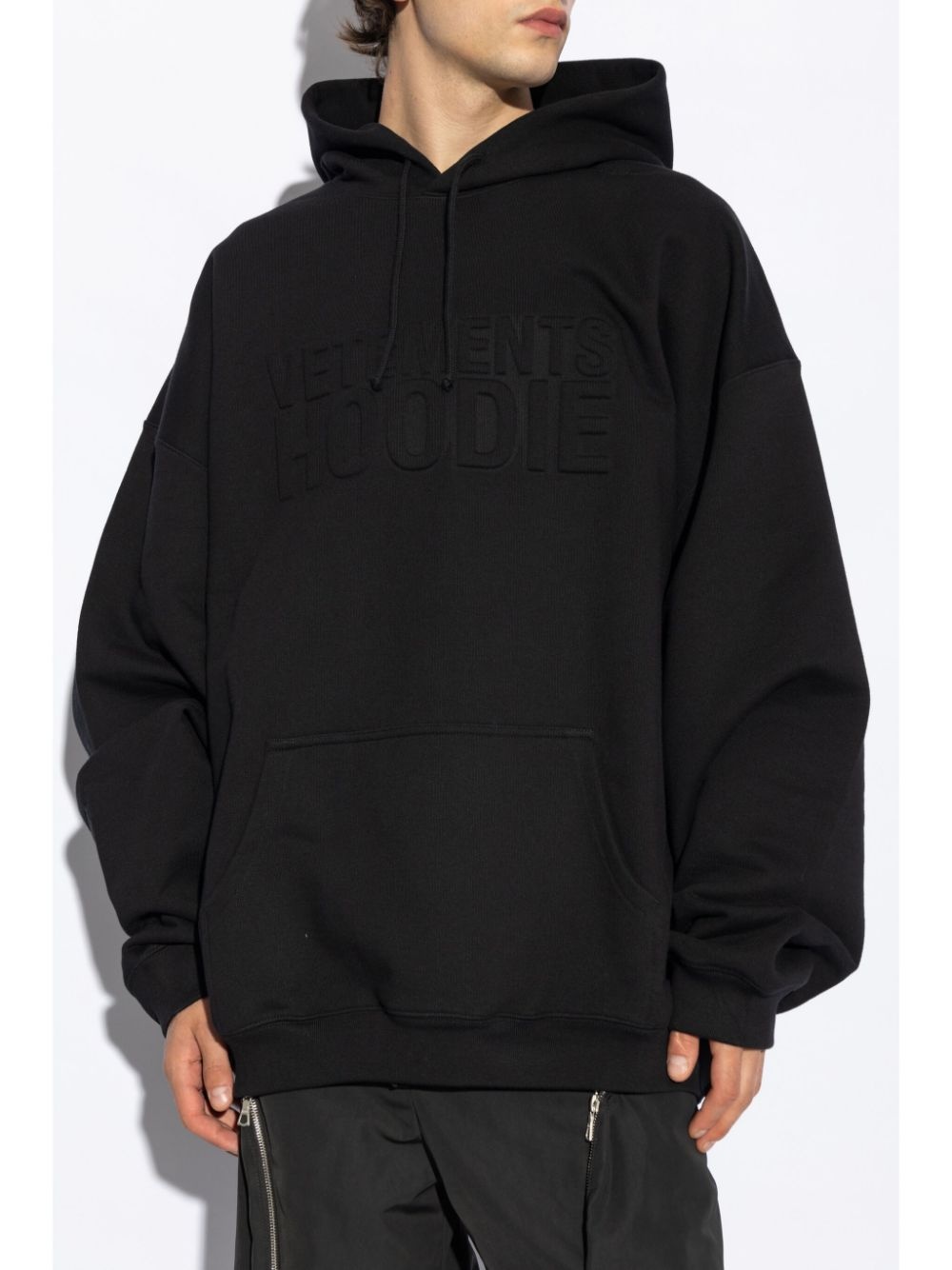 logo-embossed hoodie - 3