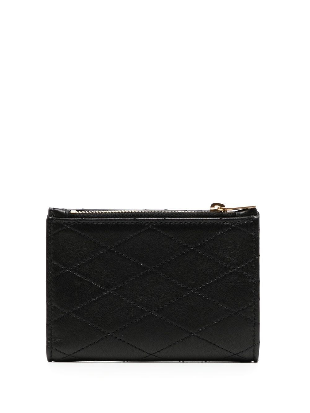 diamond-quilted leather purse - 2