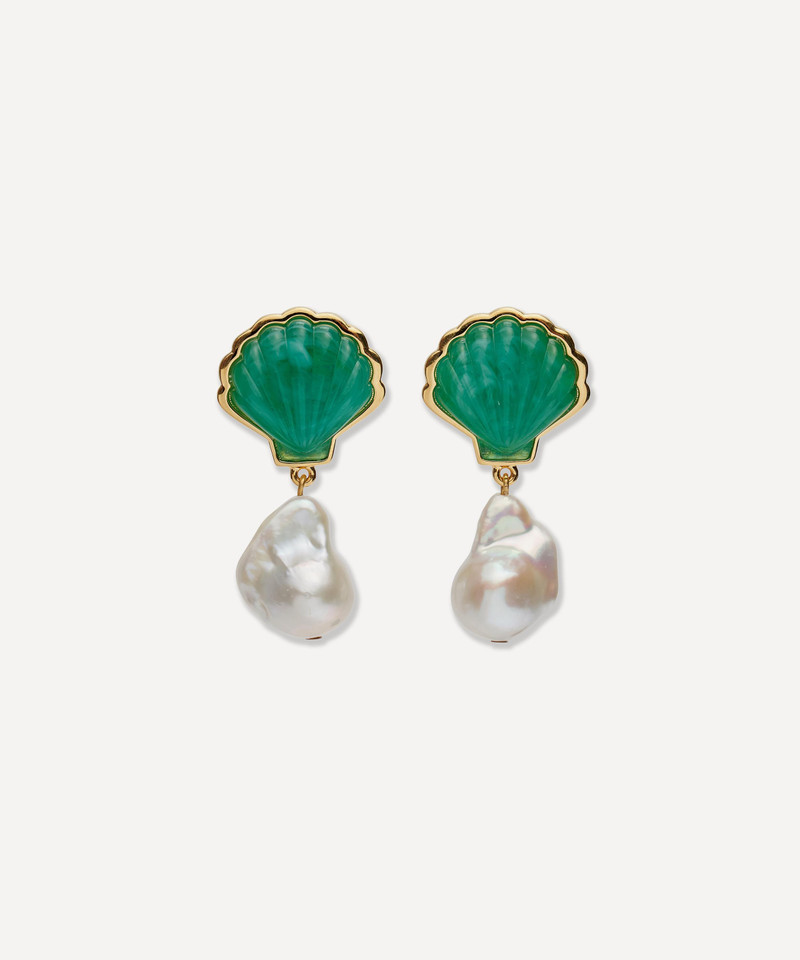 Gold-Plated Marina Drop Earrings 1