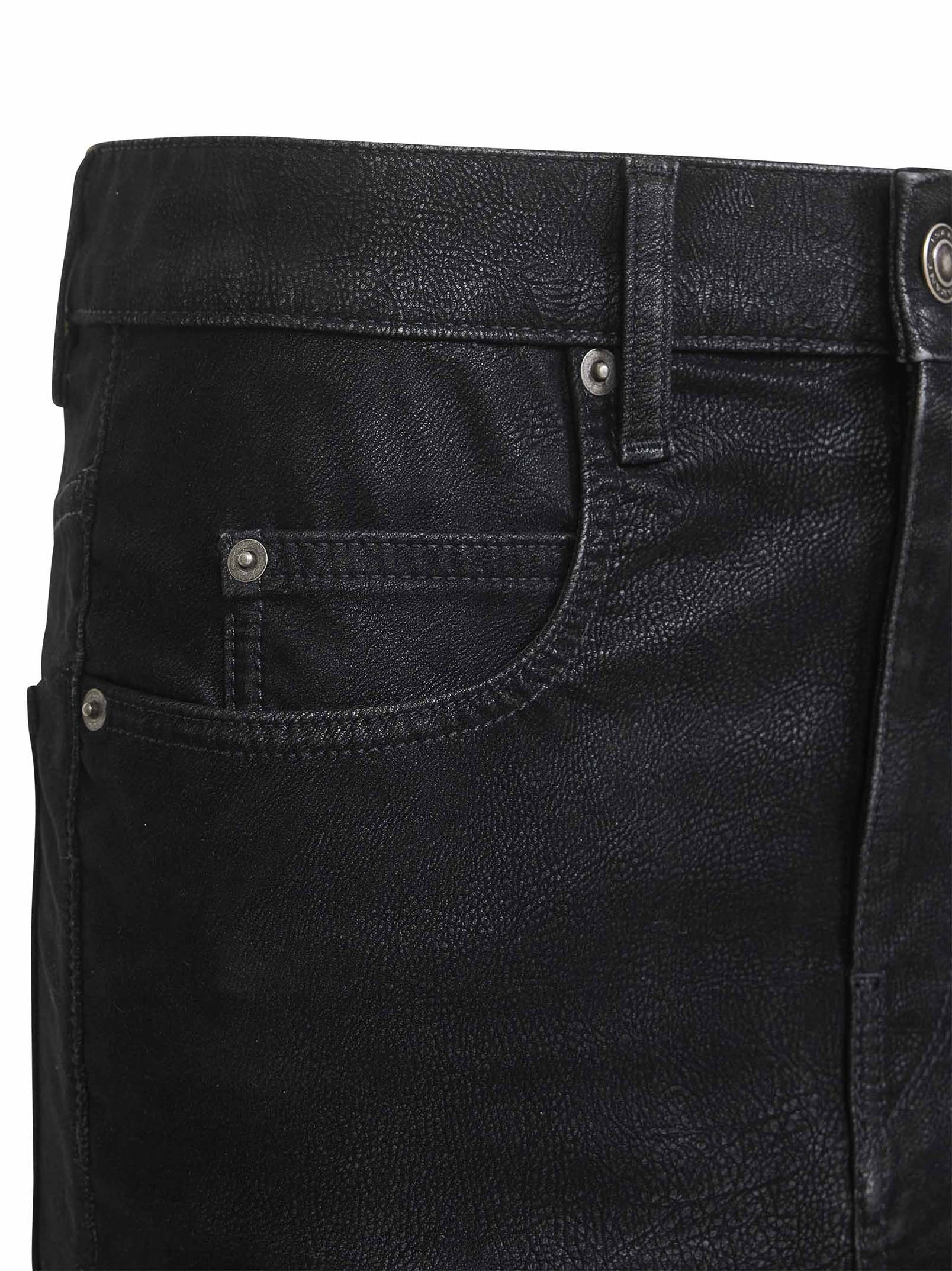 Black vintage faux leather Kimmy mini skirt - 3