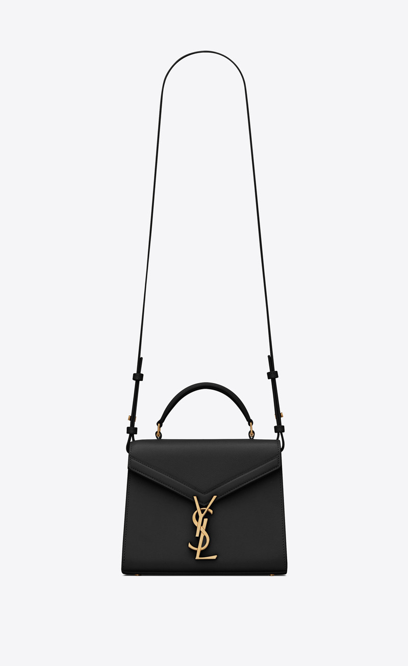 cassandra mini top handle bag in grain de poudre embossed leather 1