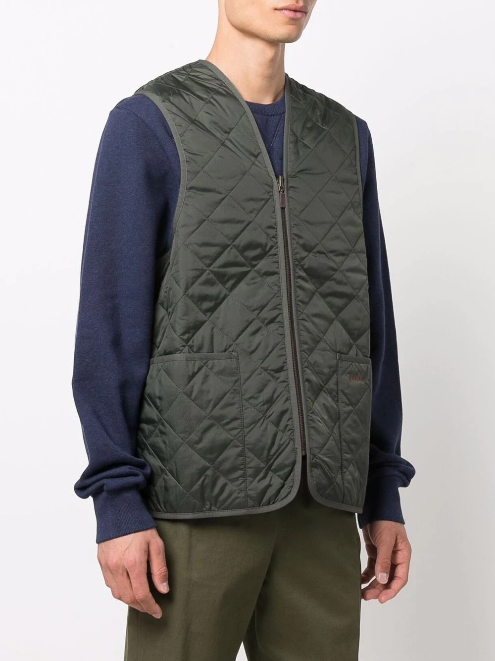 quilted pouch-pocket gilet - 3