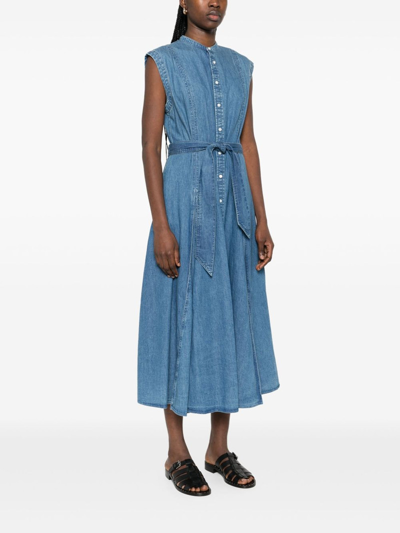 belted denim midi dress 3