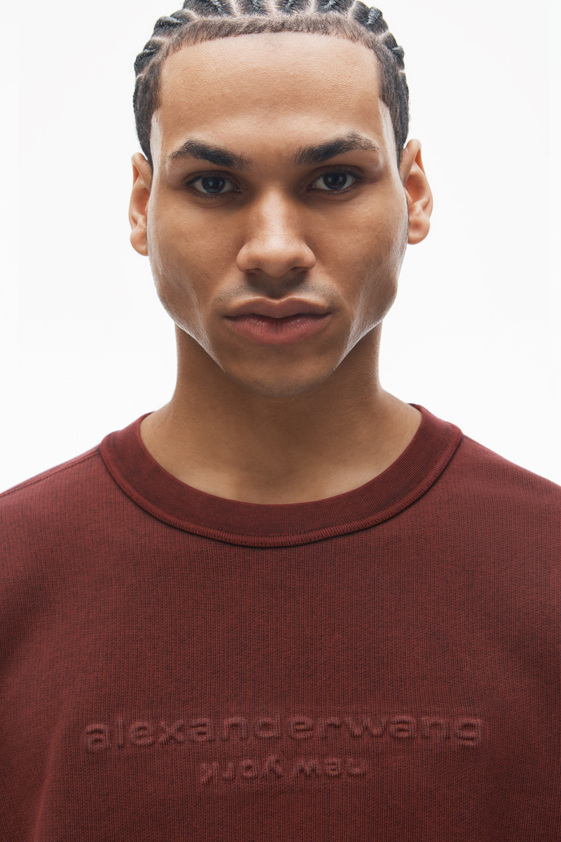 logo-embossed sweatshirt in cotton 5