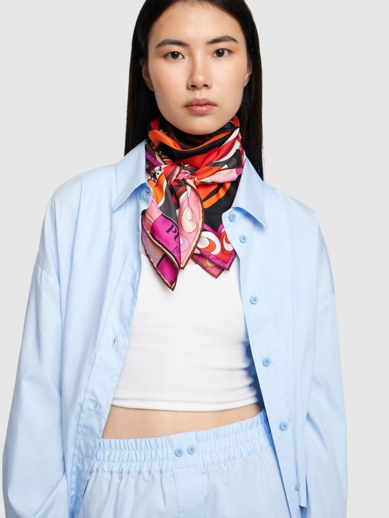 Printed silk twill scarf - 2