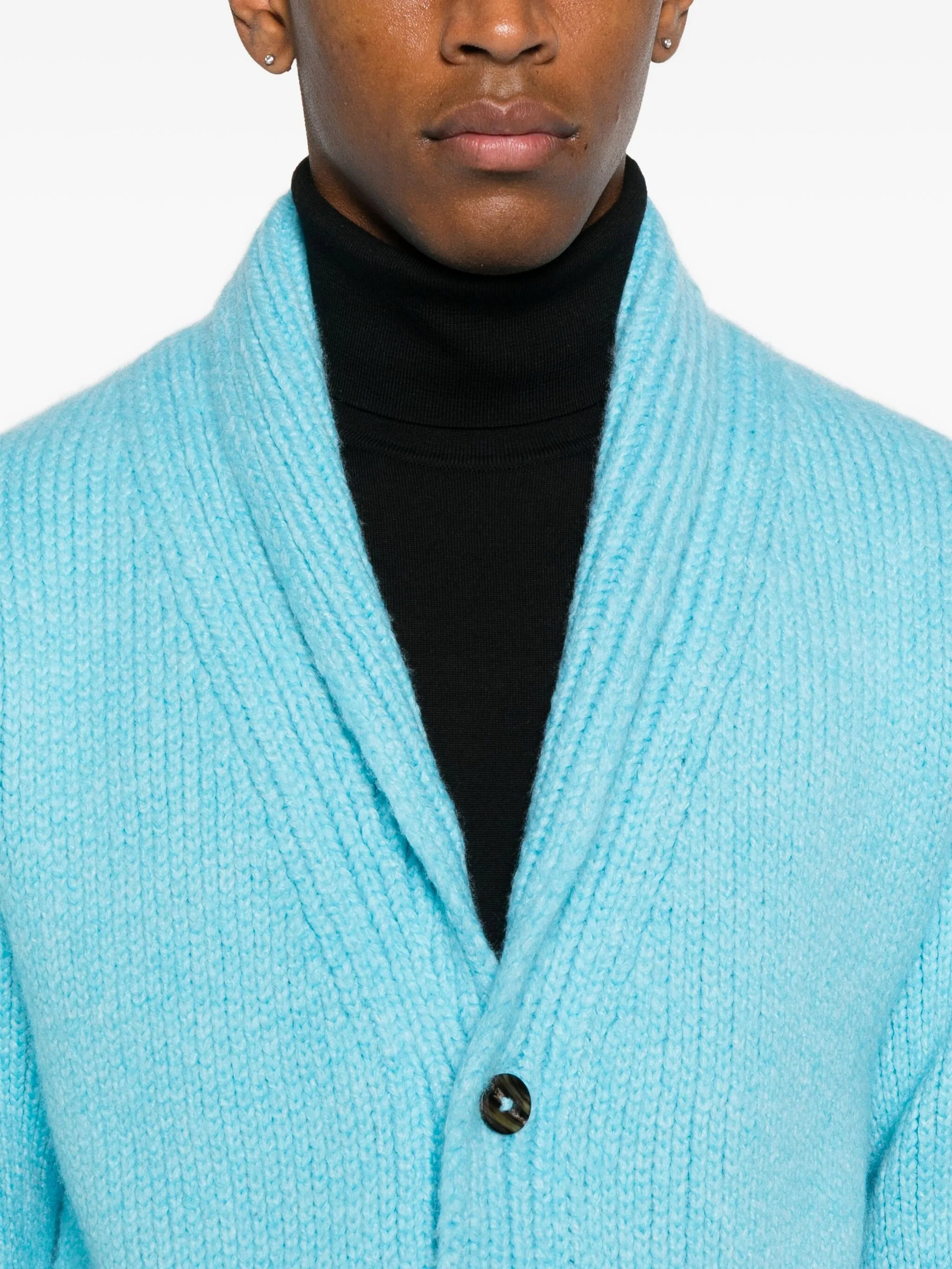shawl-collar cardigan - 5