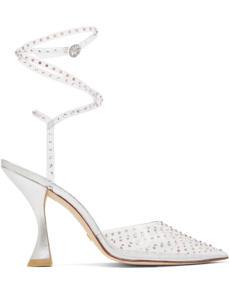 100mm Glam Xcurve embellished pumps 1