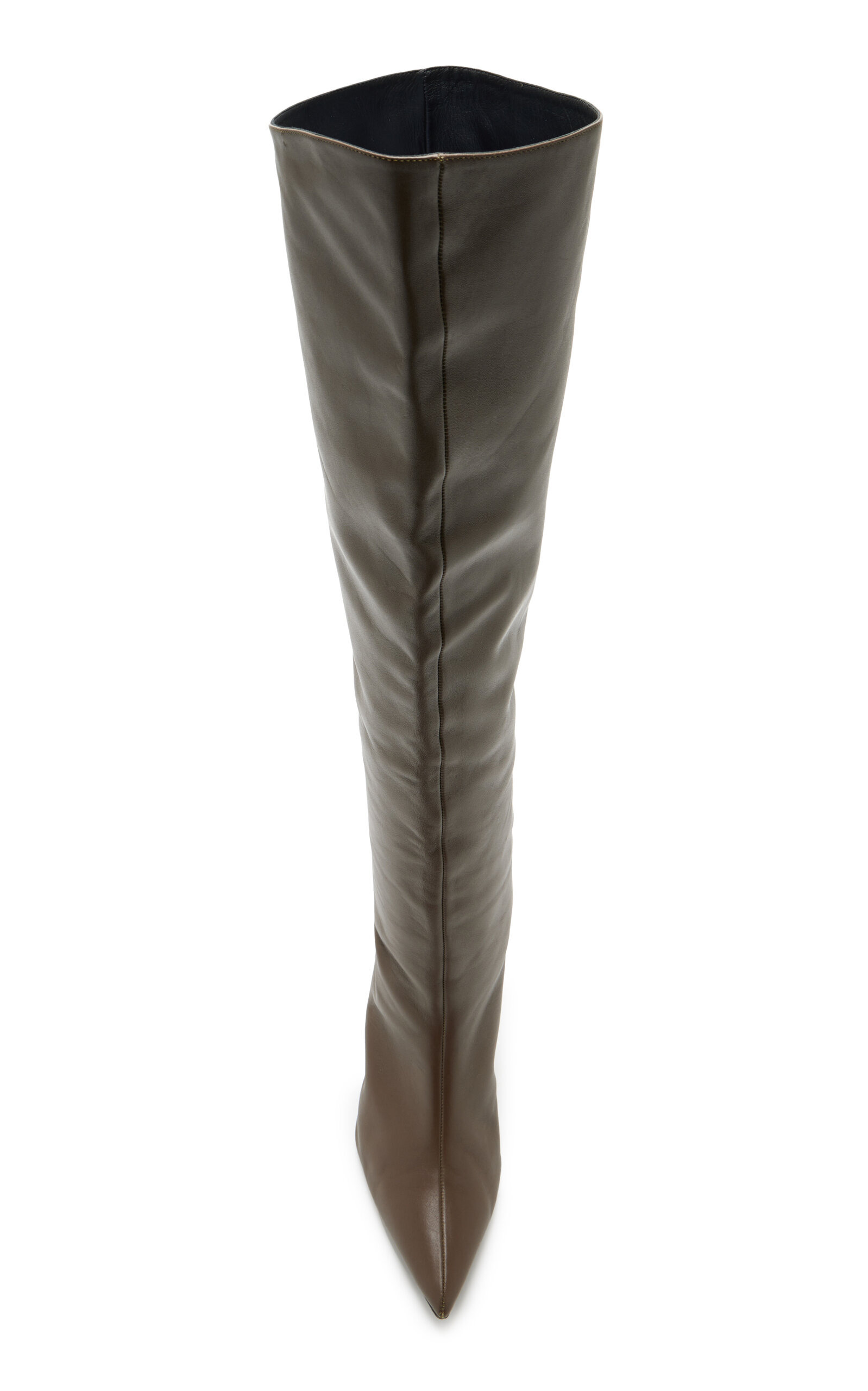 Sebastian Leather Over-The-Knee Boots olive - 3