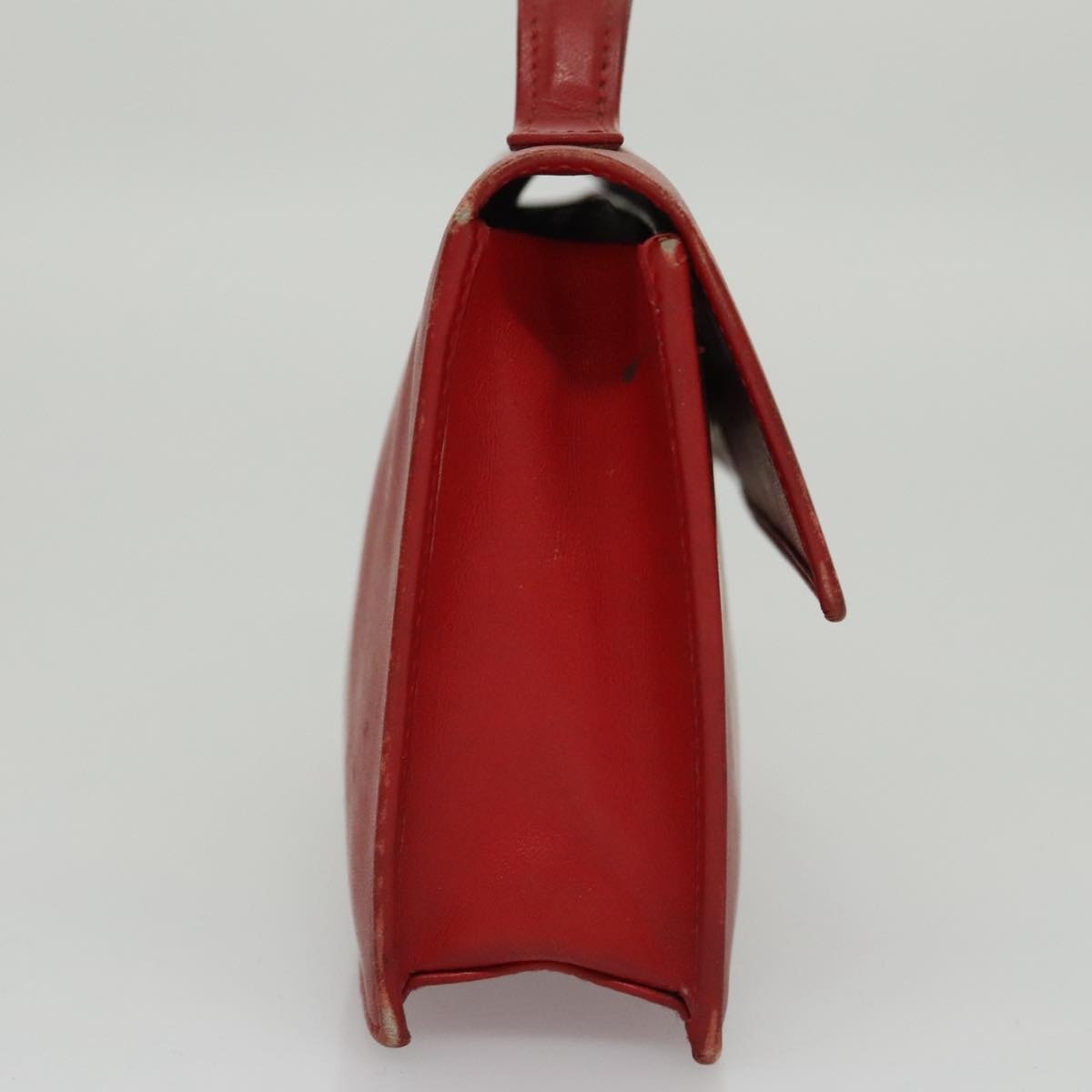 CELINE Mini Hand Bag Leather Red - 4
