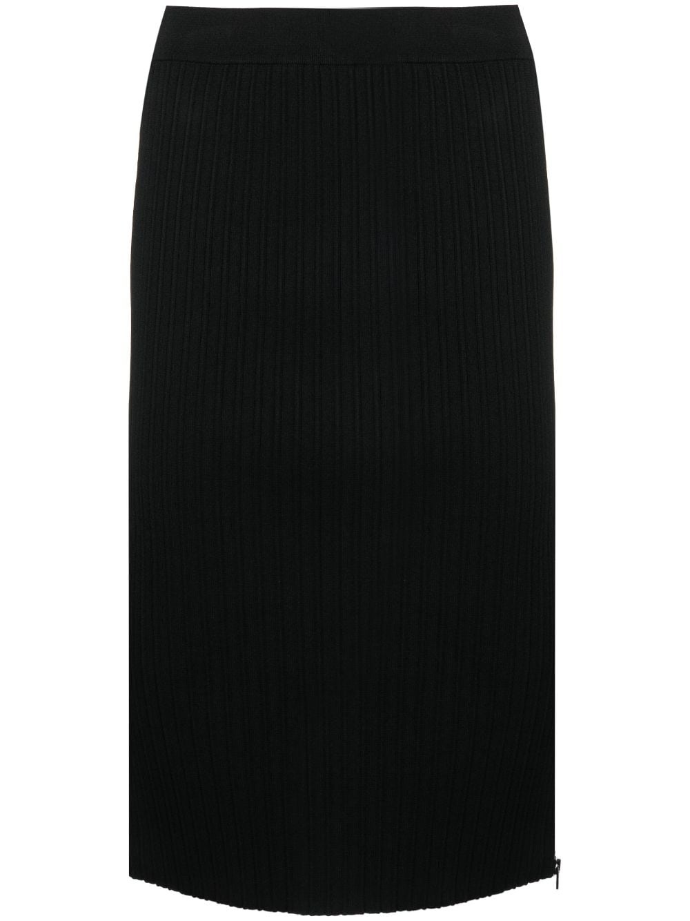 ribbed silk-blend pencil skirt - 1