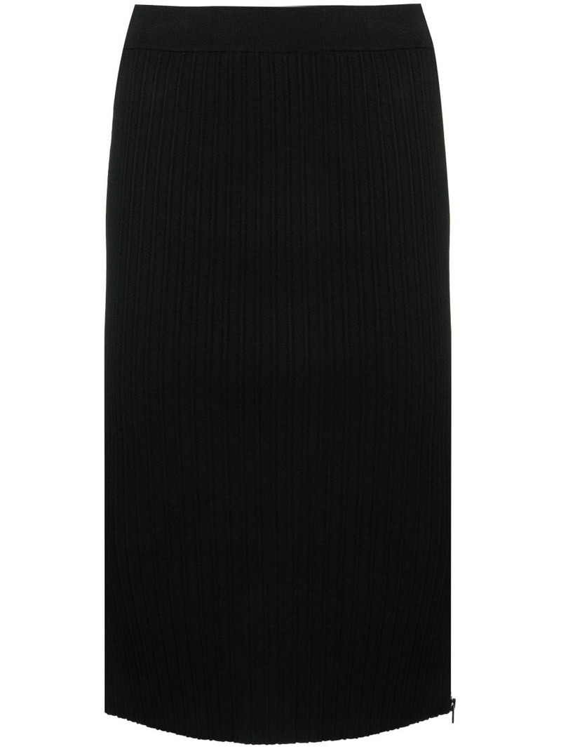 ribbed silk-blend pencil skirt 1