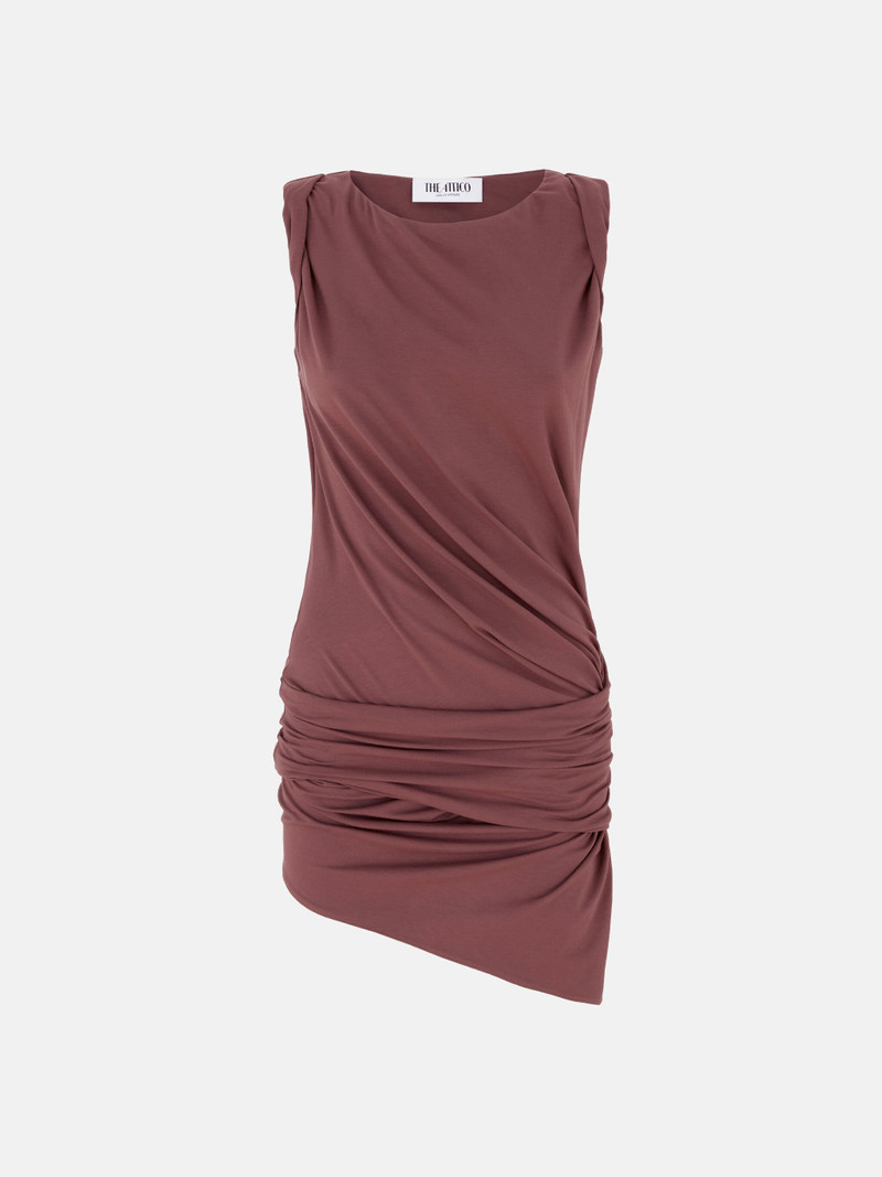 DARK MAUVE MINI DRESS 1