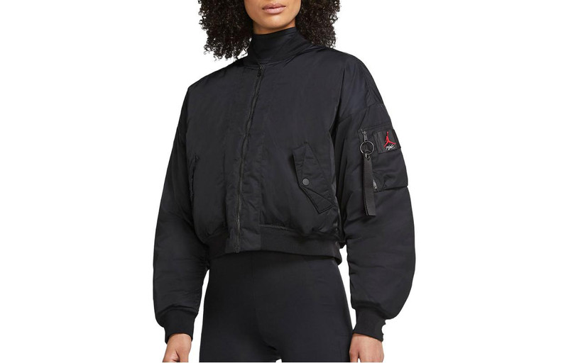 Jordan (WMNS) Air Jordan Flight Jacket 'Black' CW6449-010 outlook