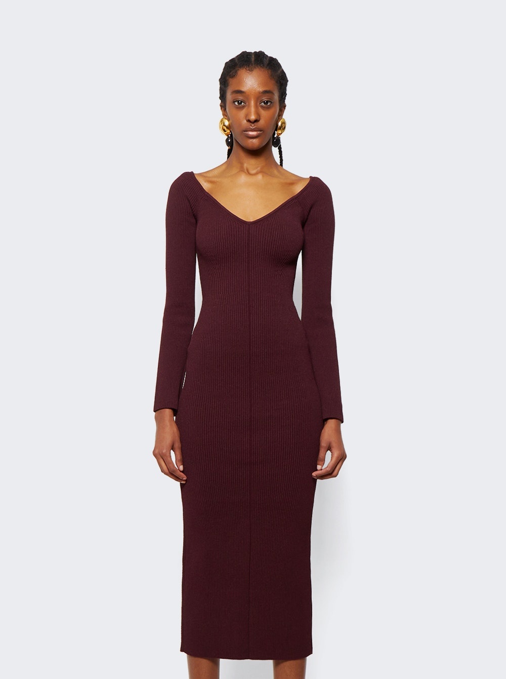 Pia Dress Merlot Red - 3