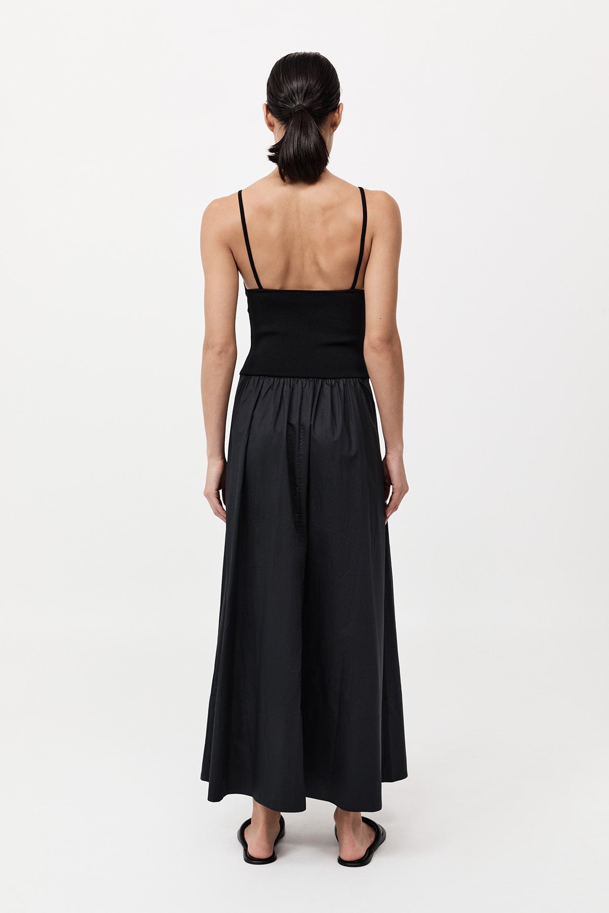 Knit Cami Dress - Black - 5
