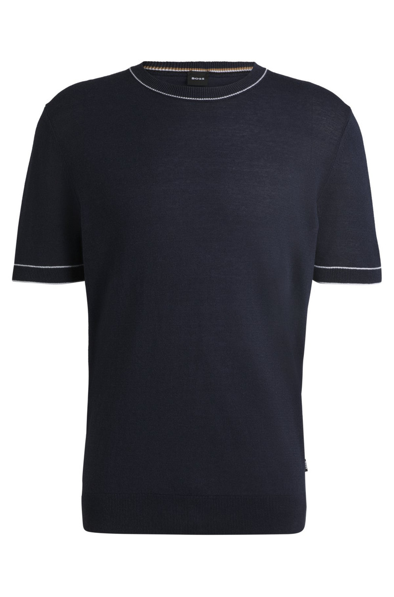 LINEN-BLEND SWEATSHIRT WITH TIPPING 1