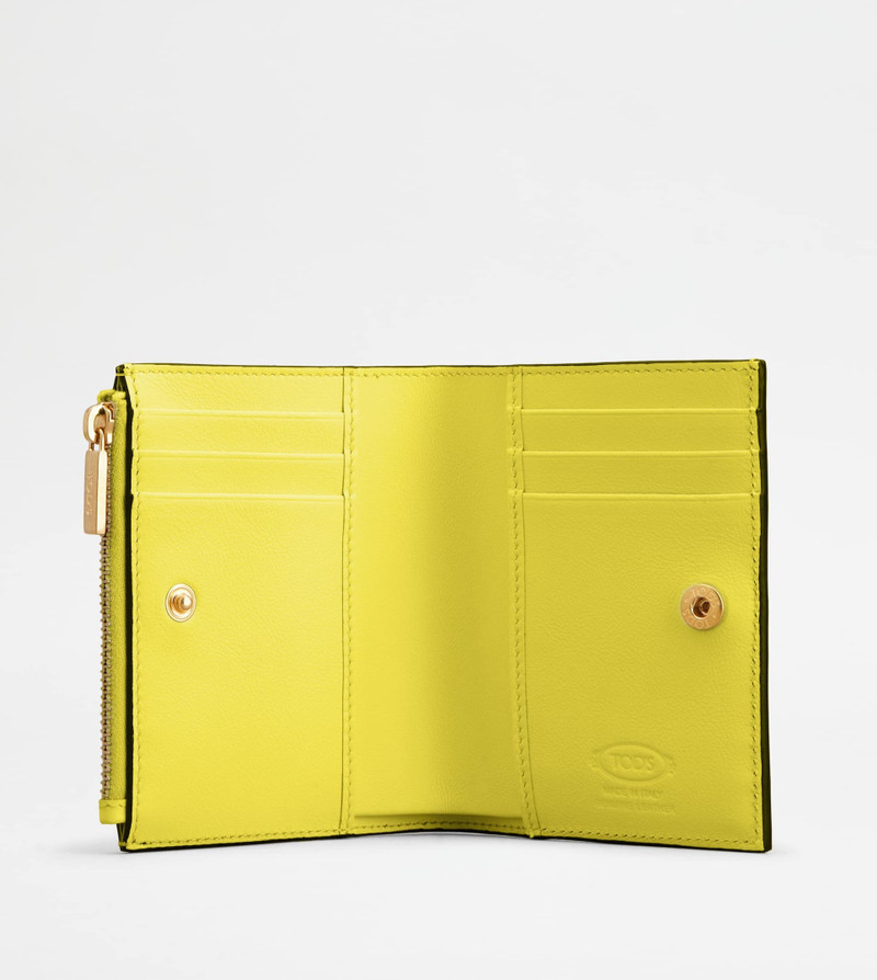 Tod's T TIMELESS WALLET IN LEATHER - YELLOW outlook