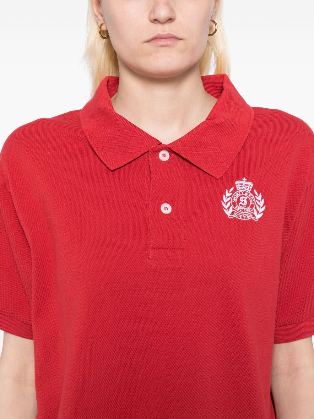 H&W crest pique polo top - 5