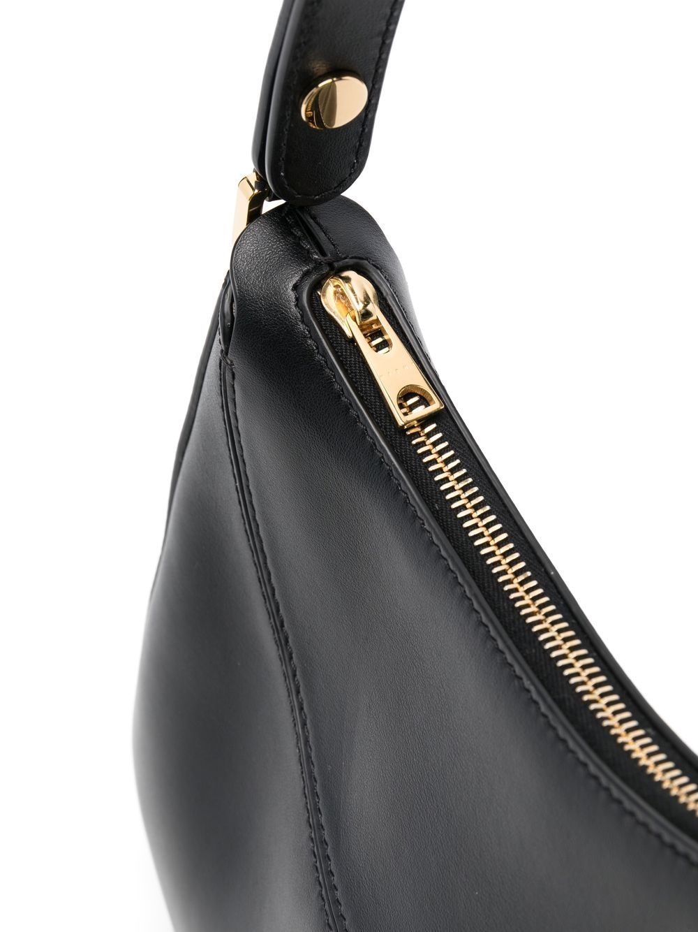 seam-detail leather shoulder bag - 5