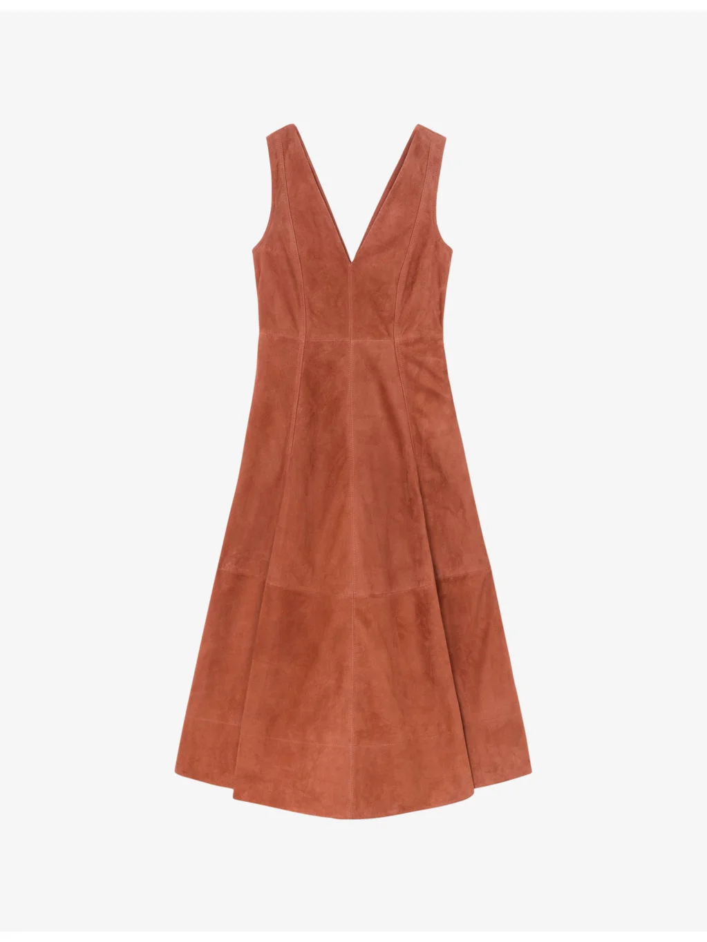 Reiss x Atelier Nola V-Neck Suede Midi Dress - 1