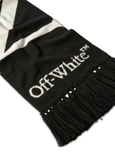 Off-White No Offence intarsia-logo scarf outlook