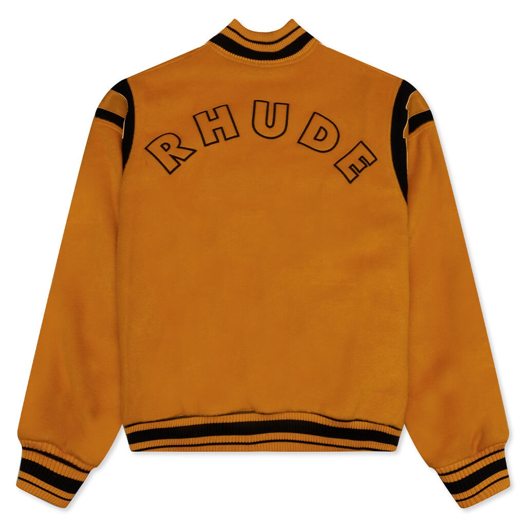 RHUDE WOOL LIGHTNING BOMBER - MUSTARD - 2