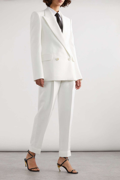 Alexander McQueen Piqué-trimmed cotton-poplin shirt outlook