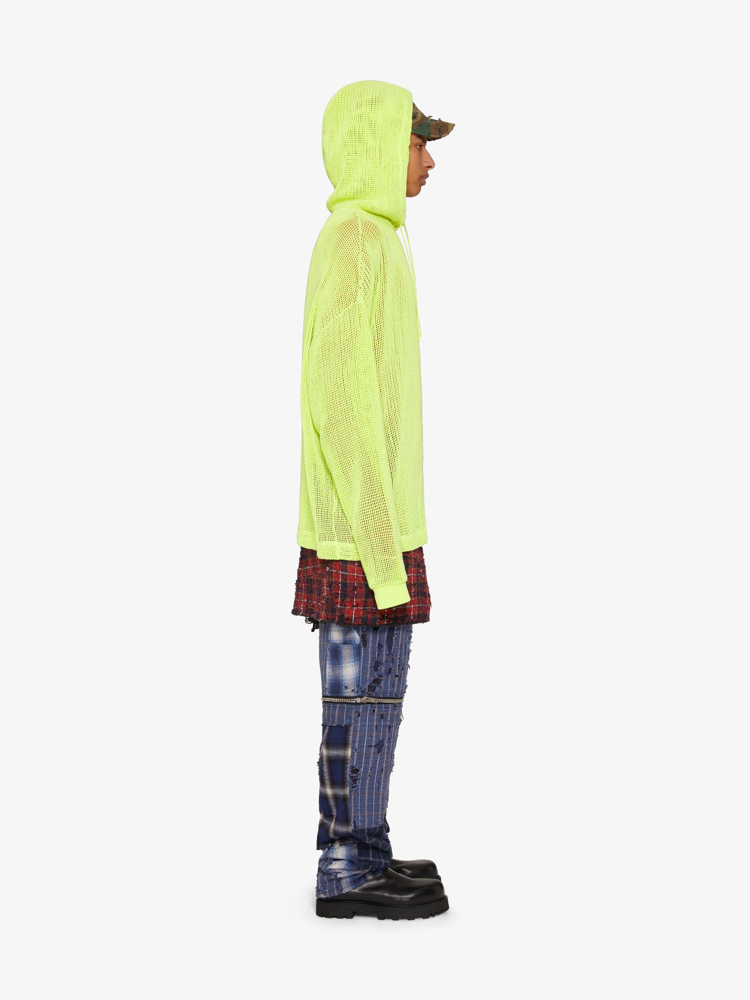 HOODED T-SHIRT IN MESH - 3