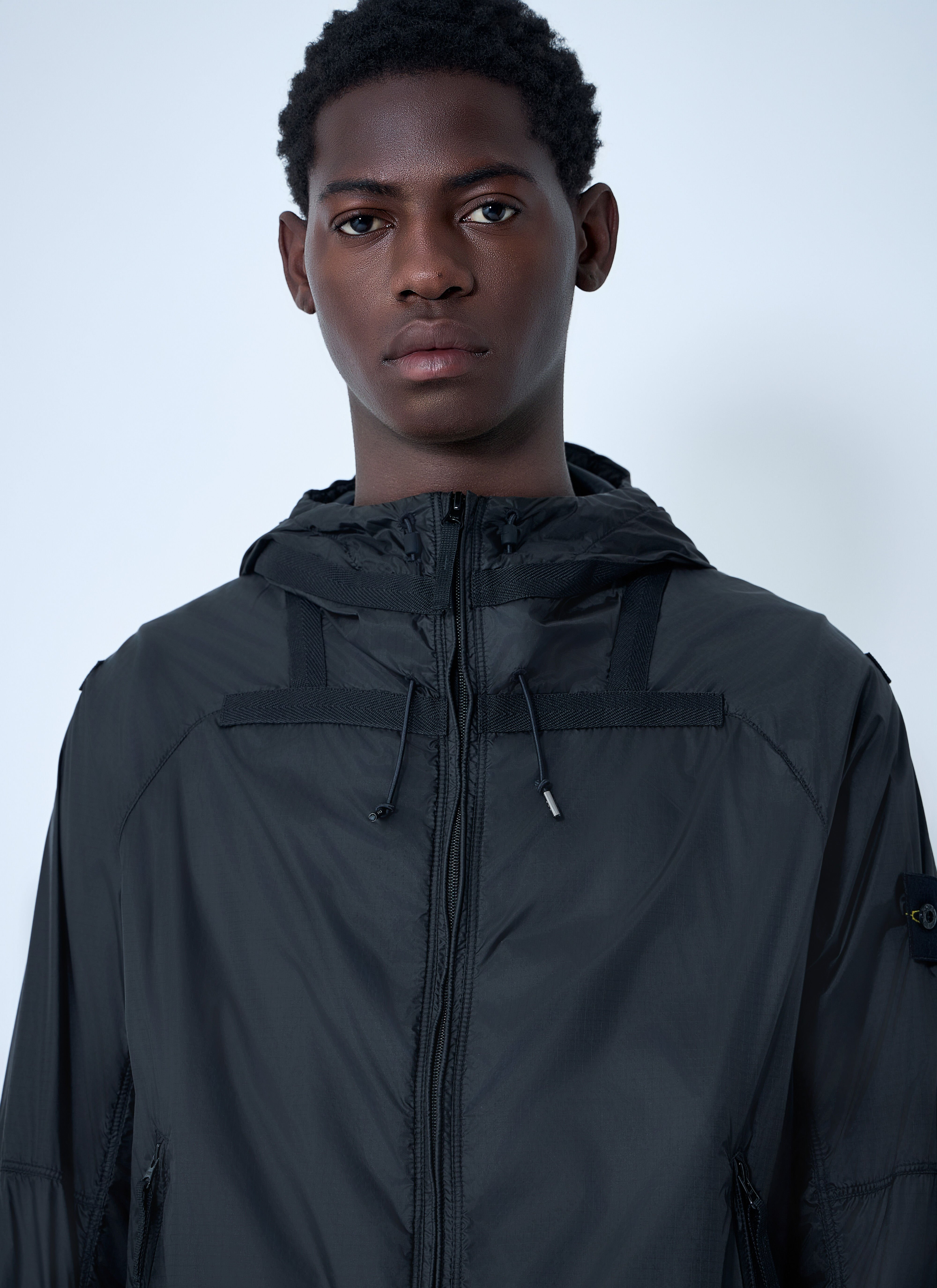 Hooded Logo Patch Jacket - 5