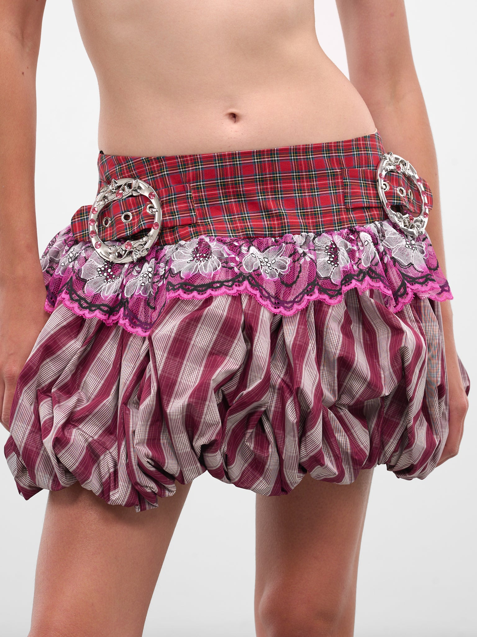 Pink Griffin Tartan Bubble Skirt - 4