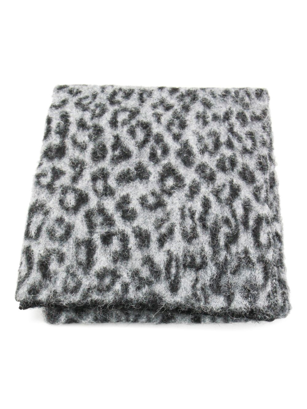 leopard-print scarf - 1