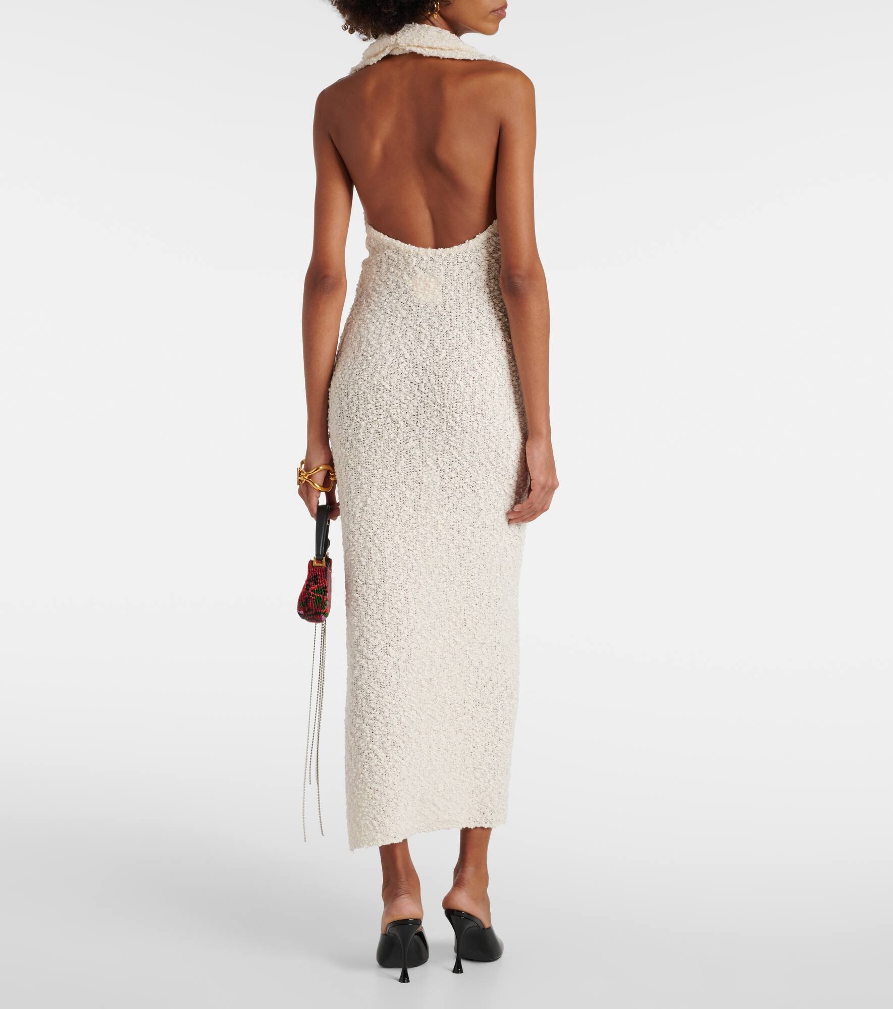 Cotton-blend bouclé midi dress - 3