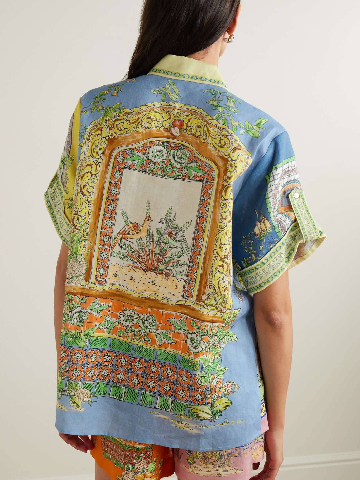 Monte printed linen shirt Multi - 3