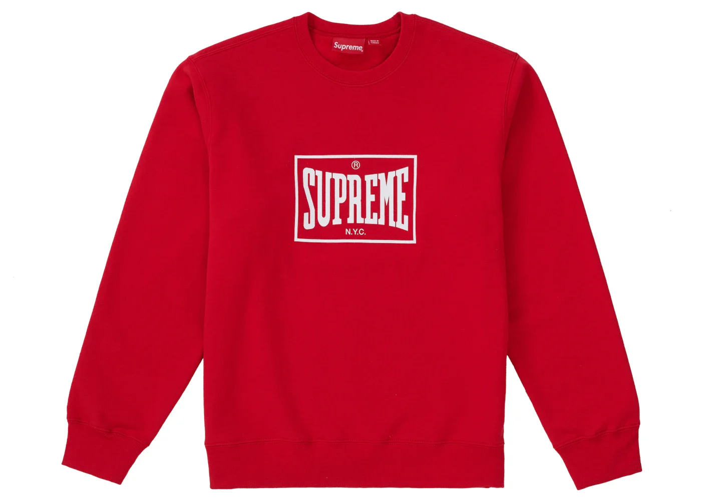 Supreme Warm Up Crewneck Red - 1