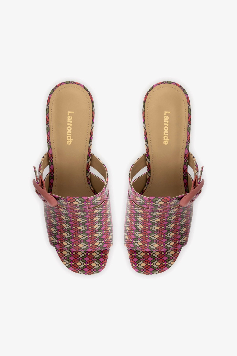 Dolly Verona Mule In Pink Vichy Patent Leather 7