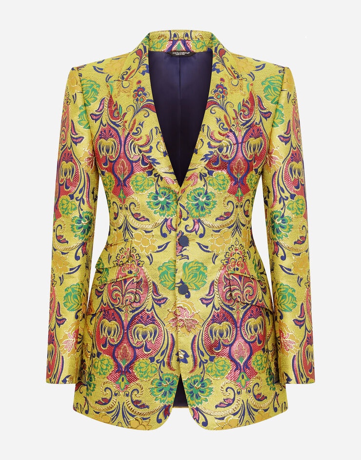 Floral lurex jacquard Beat-fit jacket - 1