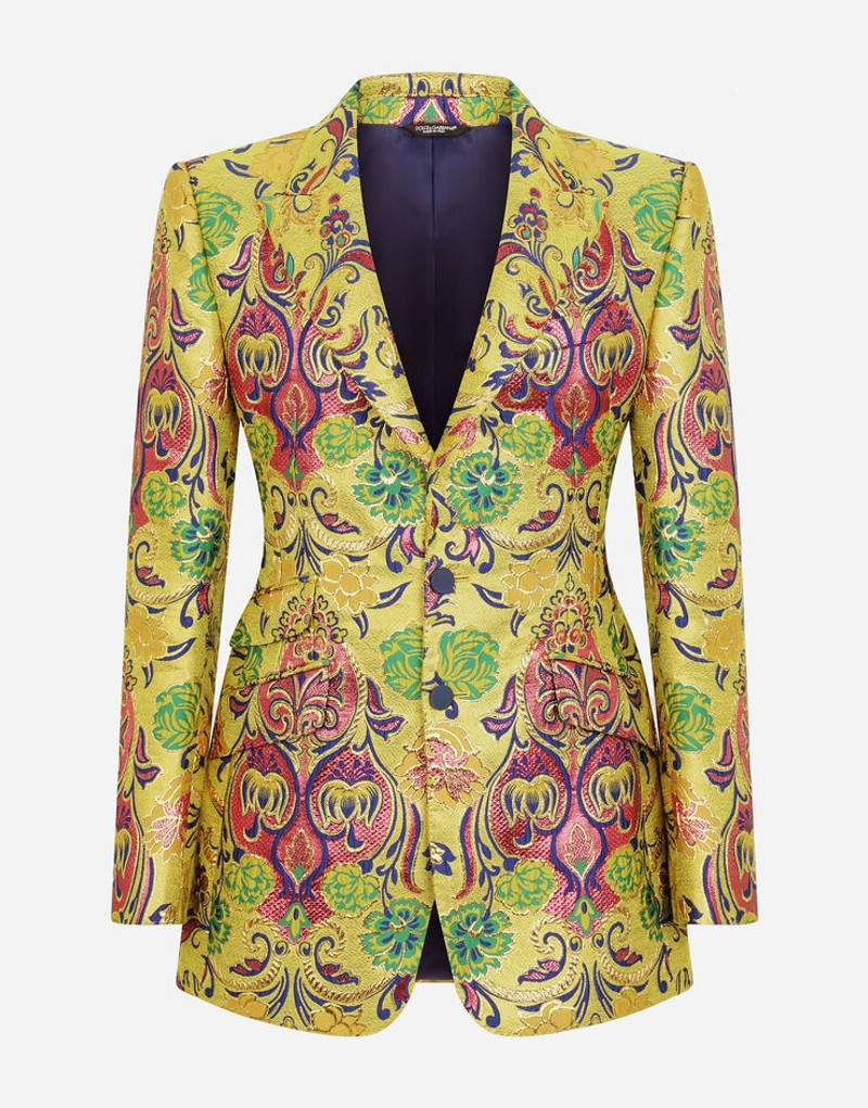 Floral lurex jacquard Beat-fit jacket 1