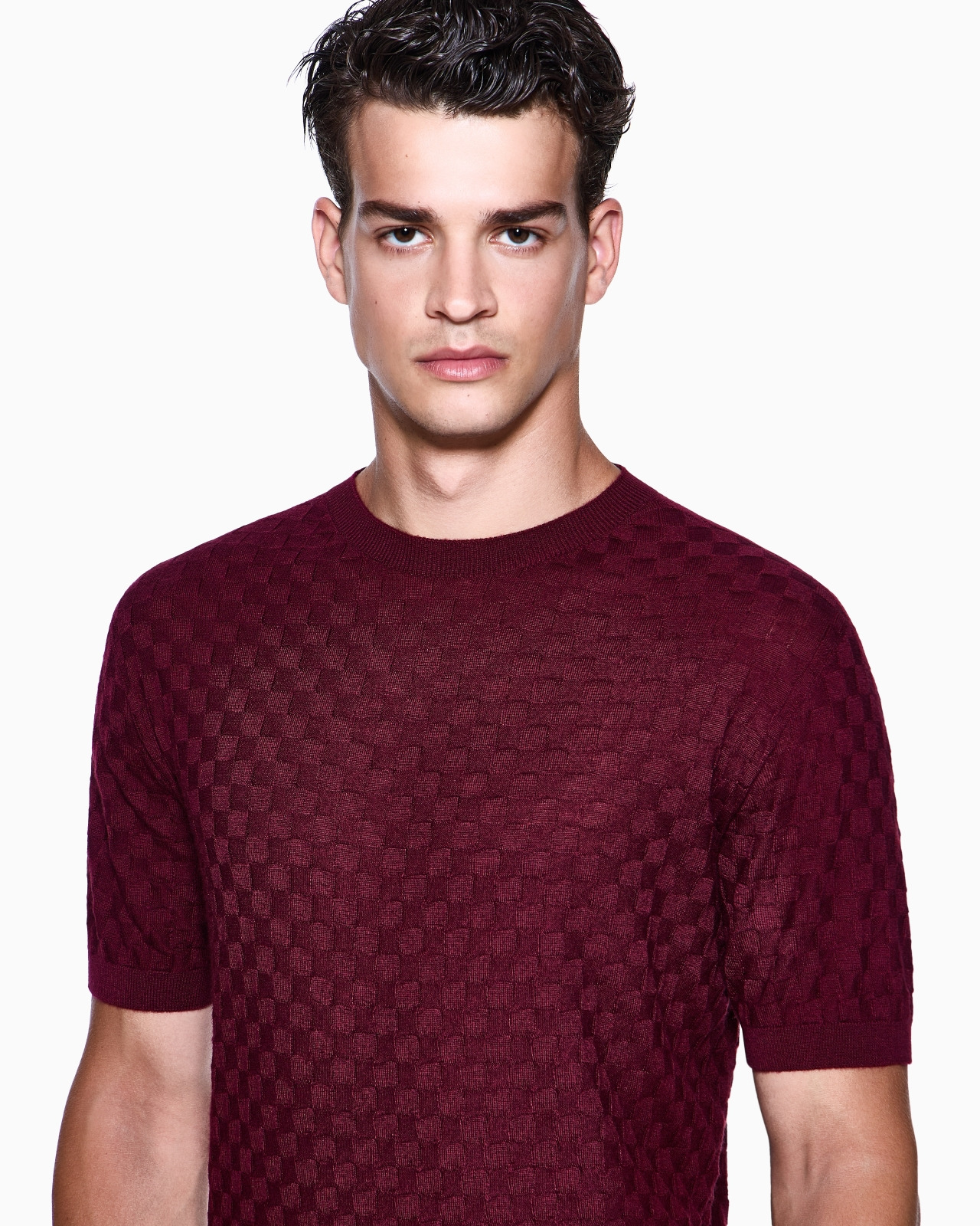 SHORT-SLEEVED CREW-NECK JUMPER IN CASHMERE AND SILK - 5