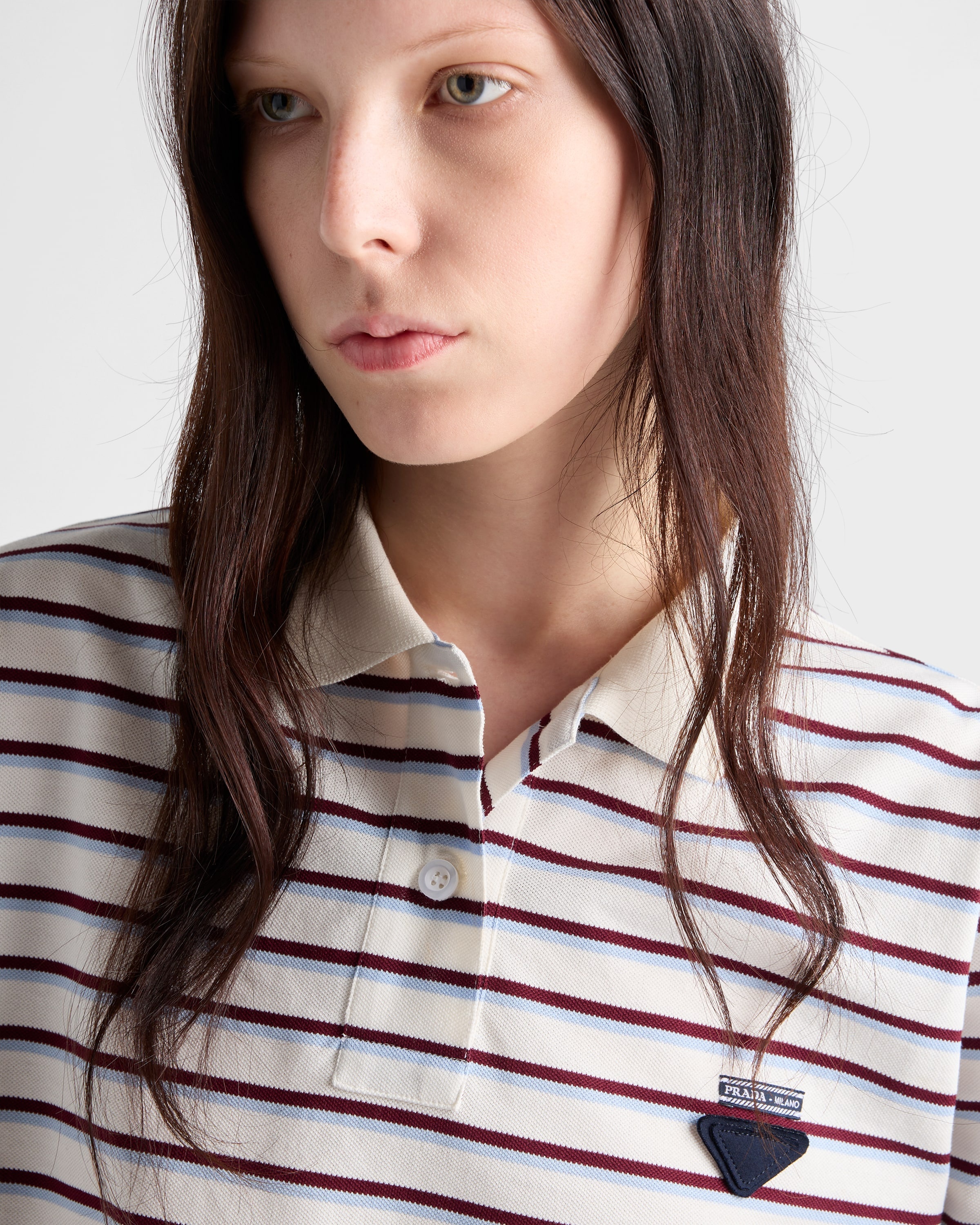 Striped piqué polo shirt - 3