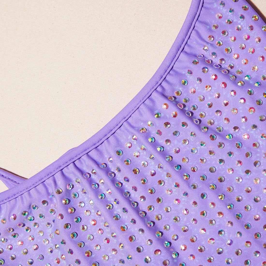Purple Rhinestone Bikini Brief - 5