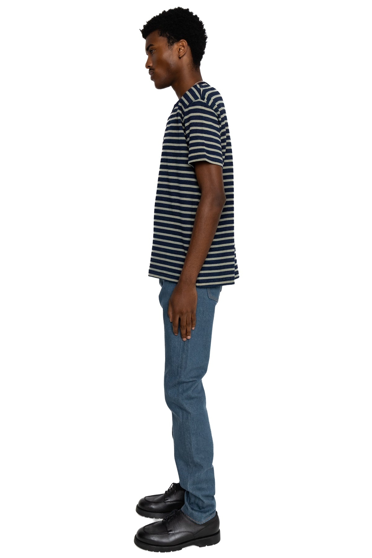 SMBL-14oz-019 14oz Smoky Blue Relaxed Tapered - 4