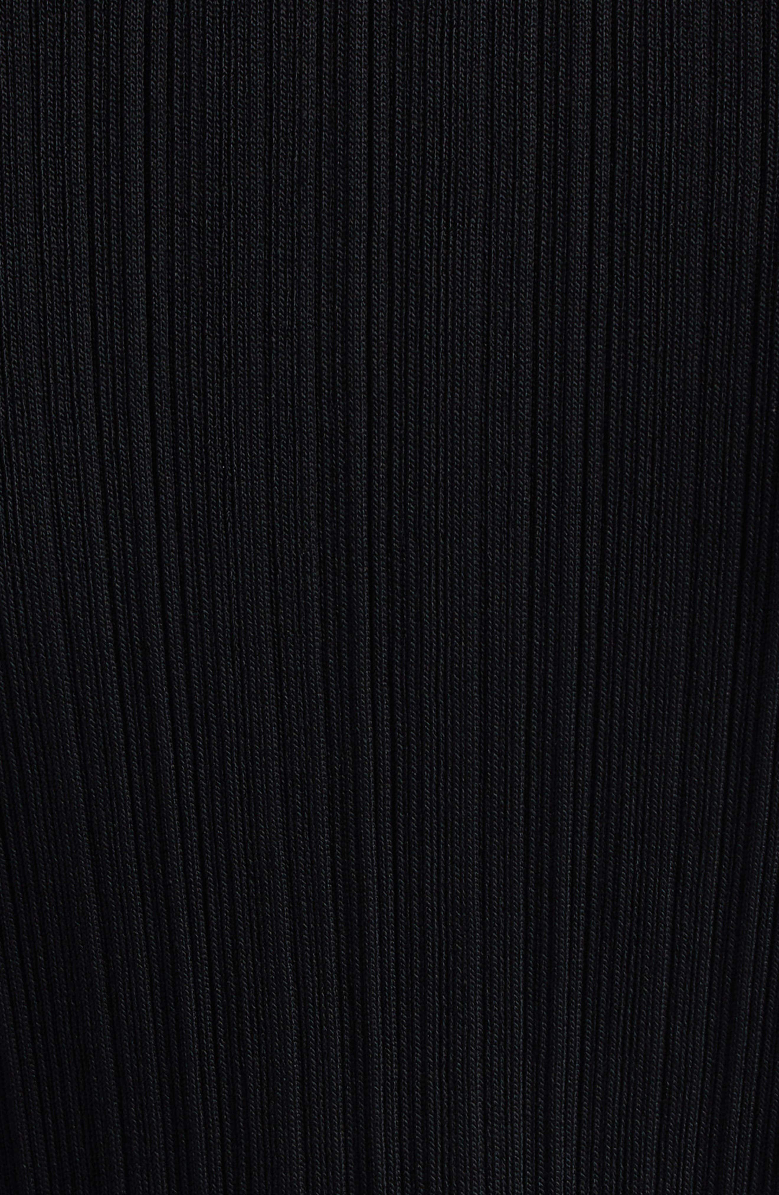 TOTEME Long Sleeve Rib Maxi Shirtdress in Black at Nordstrom - 6
